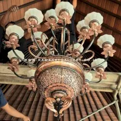 Lampu Joglo Tembaga Antik